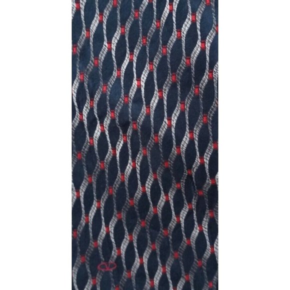 VALENTINO Blue Geometric Silk Tie ITALY 60"/ 3.7" EC - Picture 3 of 3